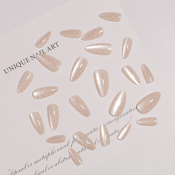 Künstlerisches Press-On-Nagelset mit Punkte-Design Karnz 1787225399