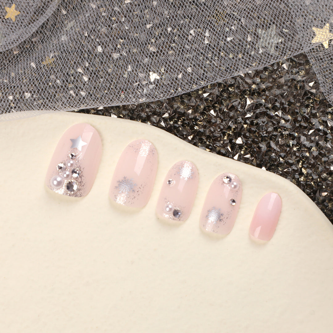 Elegante Glitzer Nagelkunst Set Karnz