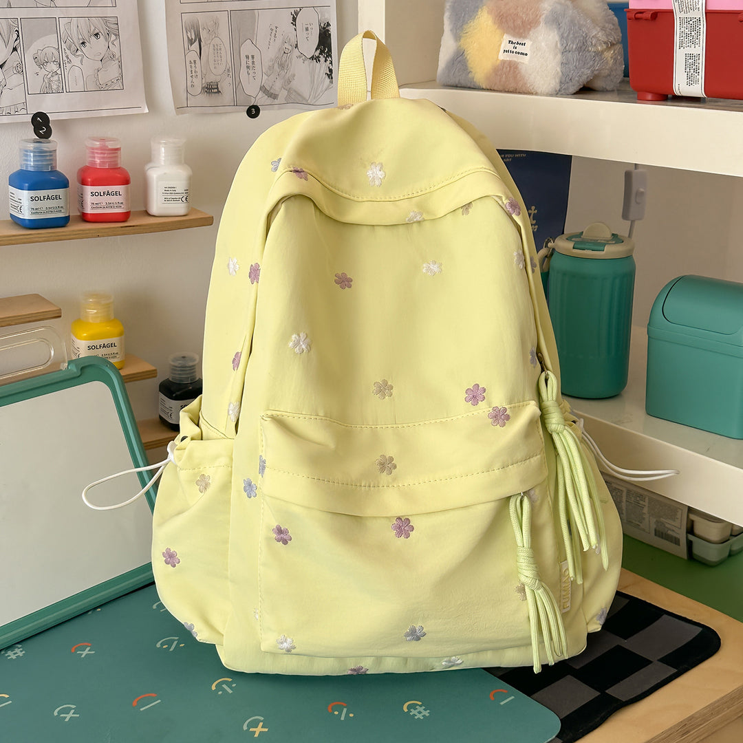 Bestickter Blumenmuster-Rucksack Karnz