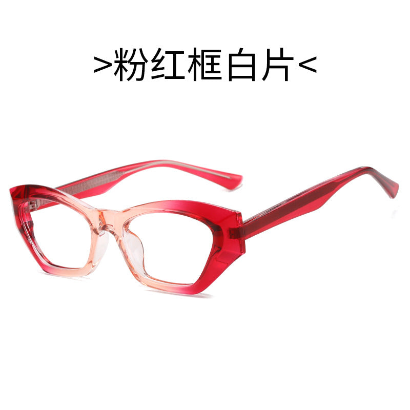 Damen Cat-Eye Sonnenbrille mit modernen transparenten Akzenten Karnz