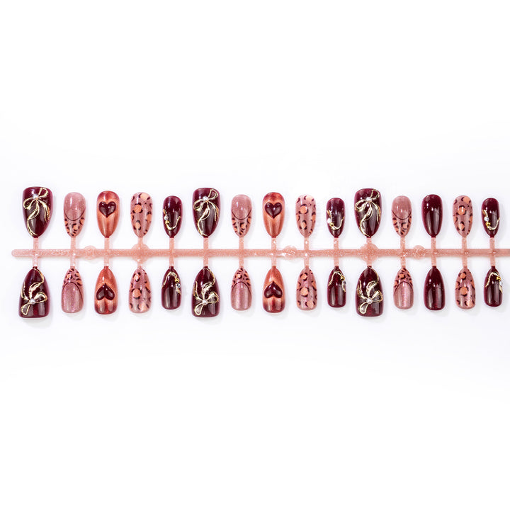 Künstlerisches Luxus Press-On Nagelset