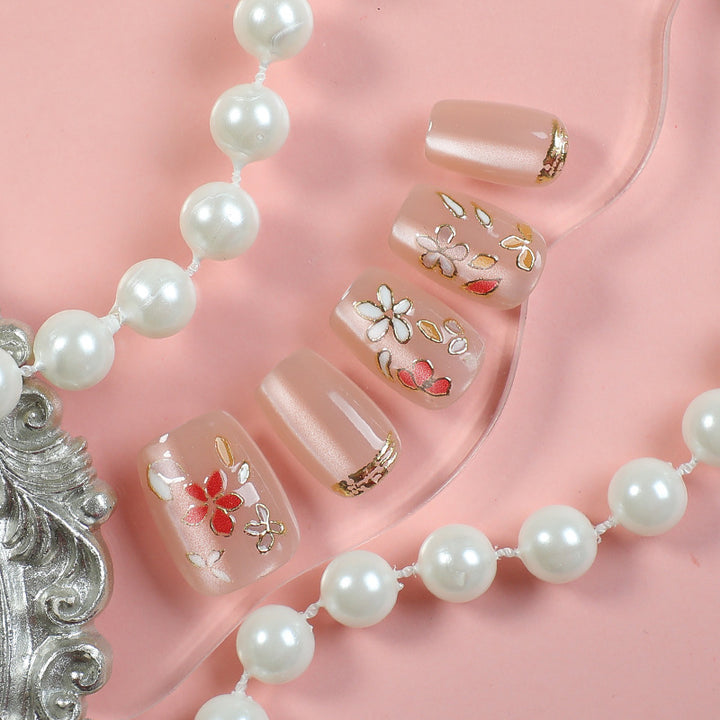 Künstlerisches Blumendesign Drucknägel Set