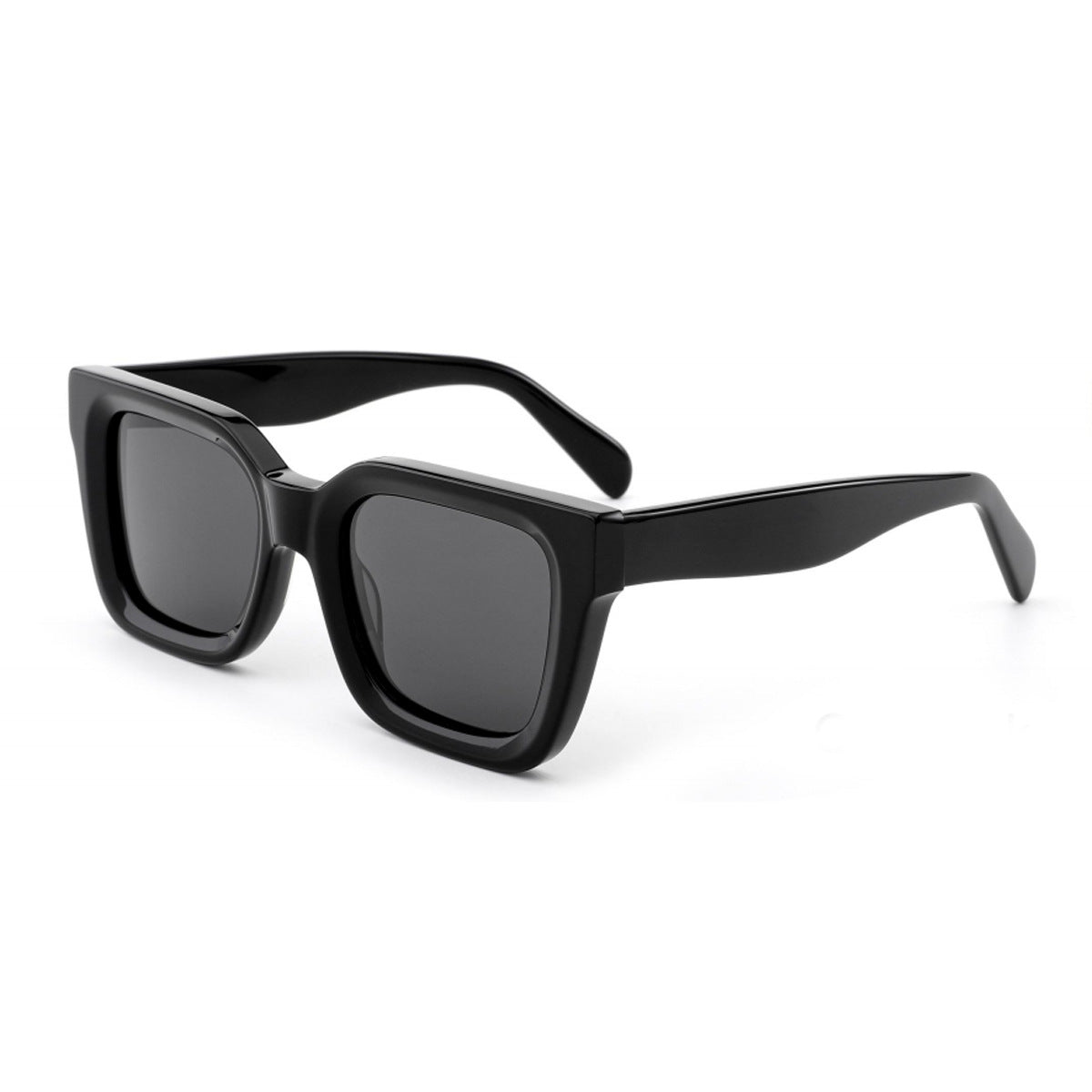 Damen stylische quadratische Sonnenbrille mit breitem Rahmen und UV-Schutz Karnz