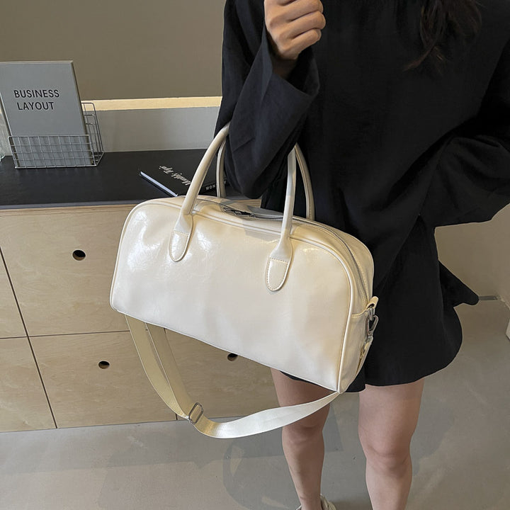 Elegante Leder Übernachtungs-Duffle Bag Karnz