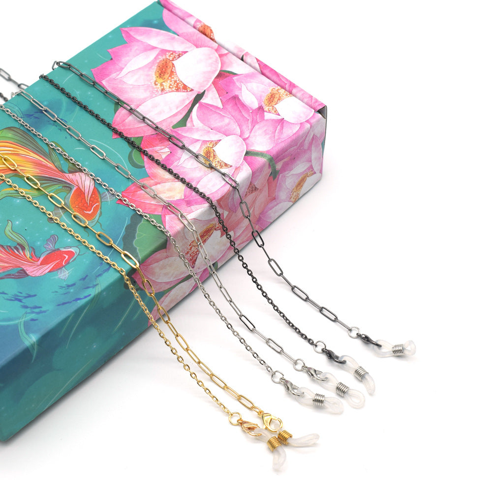 Fashion-Forward Metall Brillen Kette Karnz
