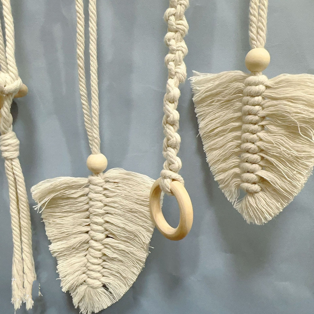 Dekorative Makramee Blatt Wandbehang Karnz
