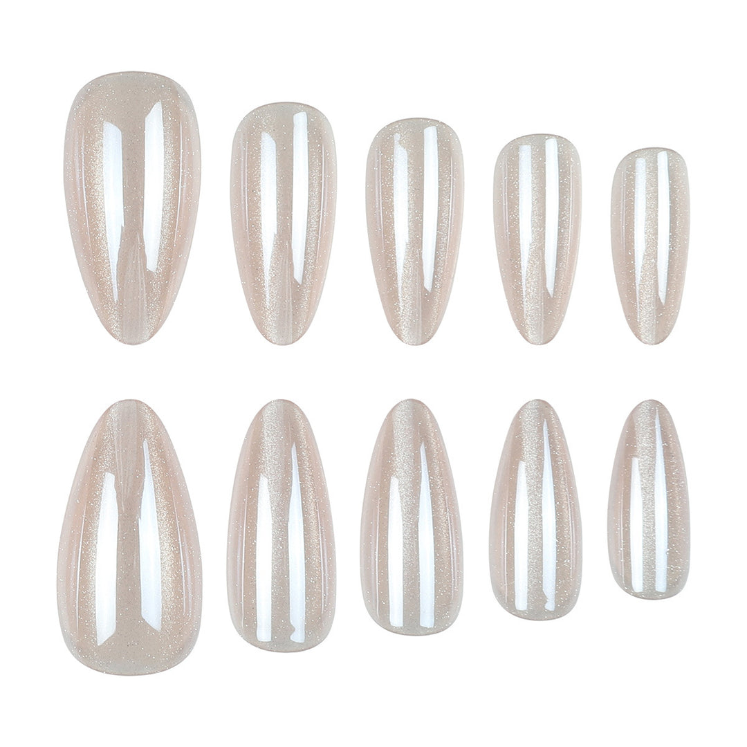 Elegante Lange Stiletto Gel Drucknägel Karnz