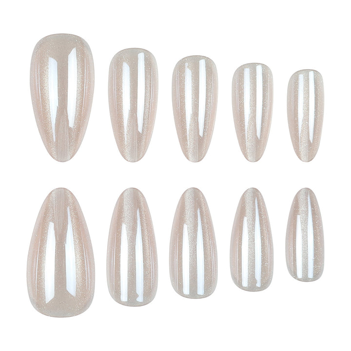 Elegante Lange Stiletto Gel Drucknägel Karnz