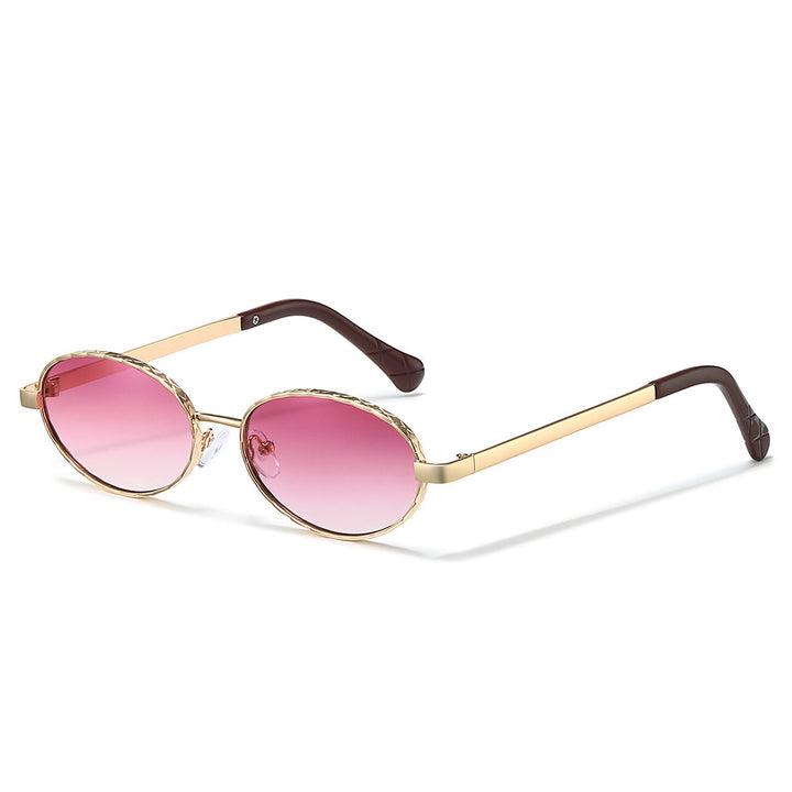 Sleek Oval Frame Sonnenbrille Karnz
