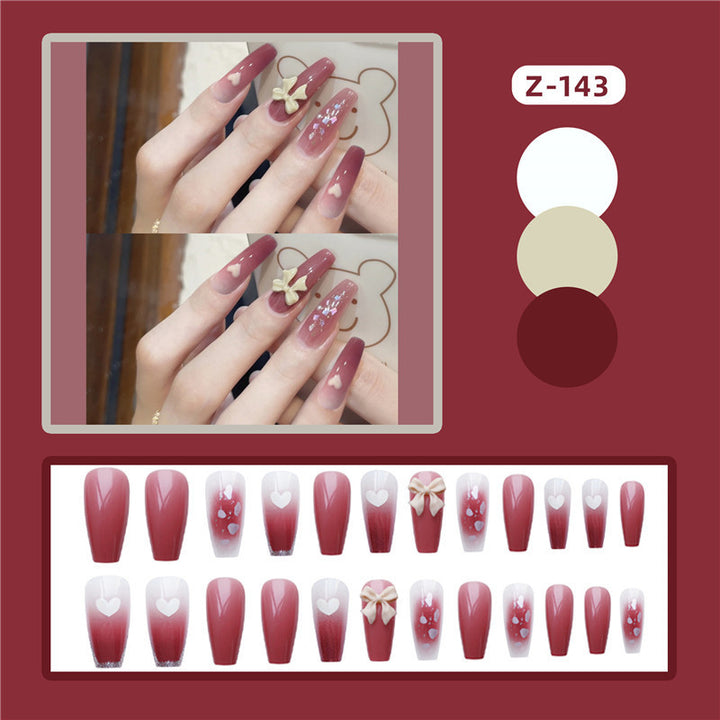 Dekorative Herz-Thema Press-On Nagelkunst