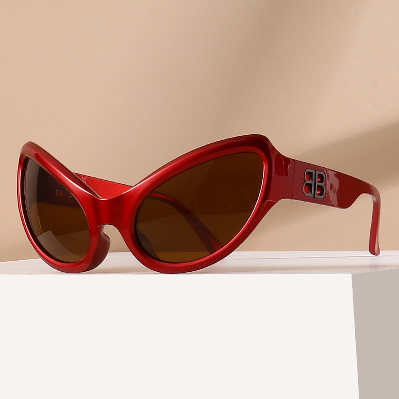 Damen elegante Cat-Eye Sonnenbrille mit hochwertigen UV-Schutzgläsern Karnz