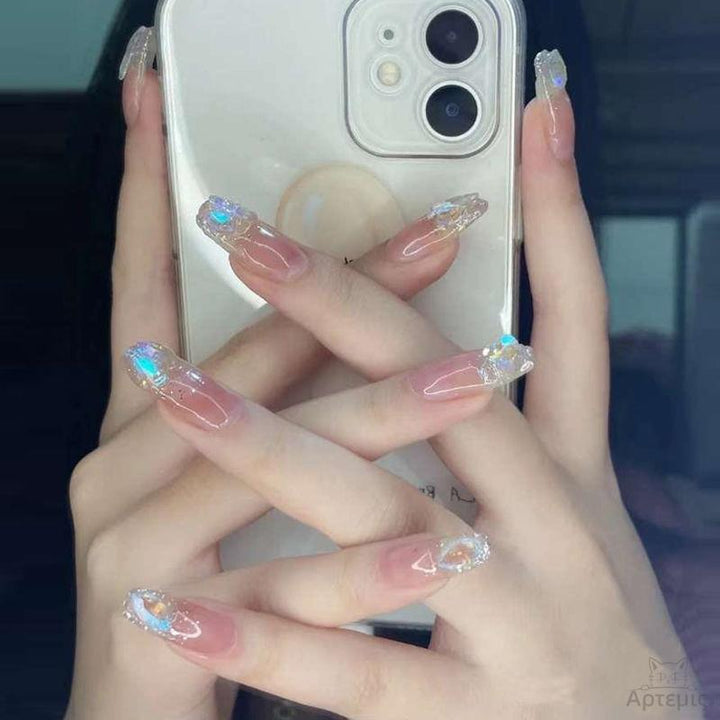 Künstliche Glamouröse Herz-Nagelspitzen Karnz