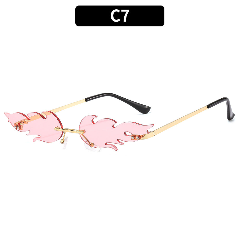 Künstlerische Flammen-Design-Brille