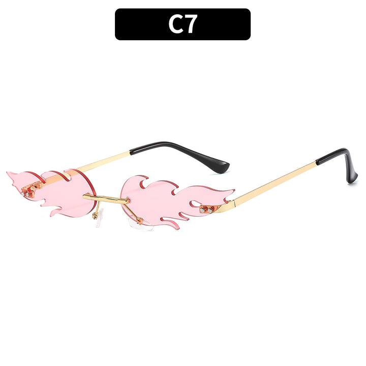 Künstlerische Flammen-Design-Brille