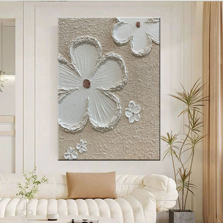 Florale Relief Wanddekoration