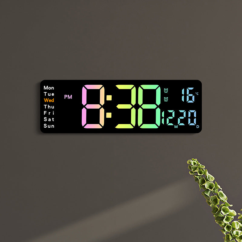 Digitaler Multifunktionswecker mit mehrfarbigem LED-Display und Temperaturanzeige Karnz