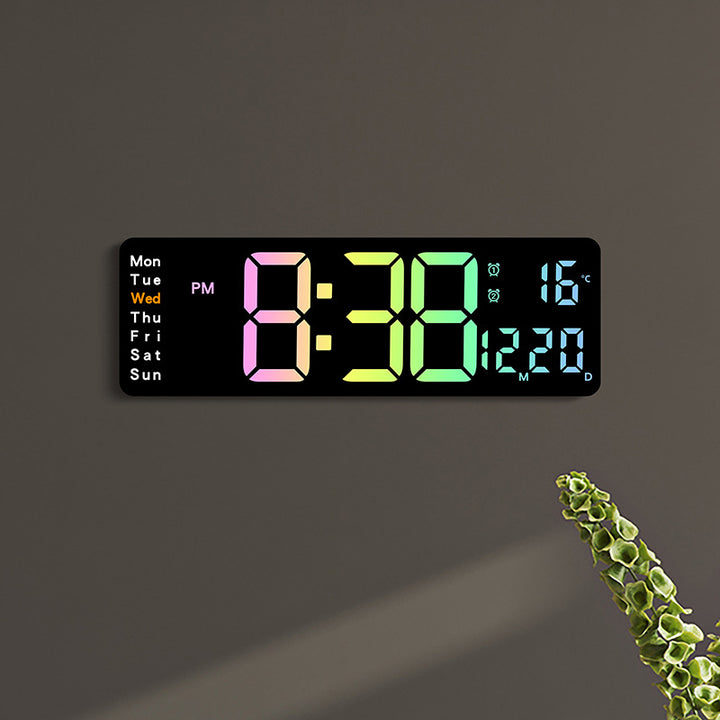 Digitaler Multifunktionswecker mit mehrfarbigem LED-Display und Temperaturanzeige Karnz