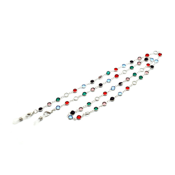 Bunte Edelstein Brillen Kette Karnz