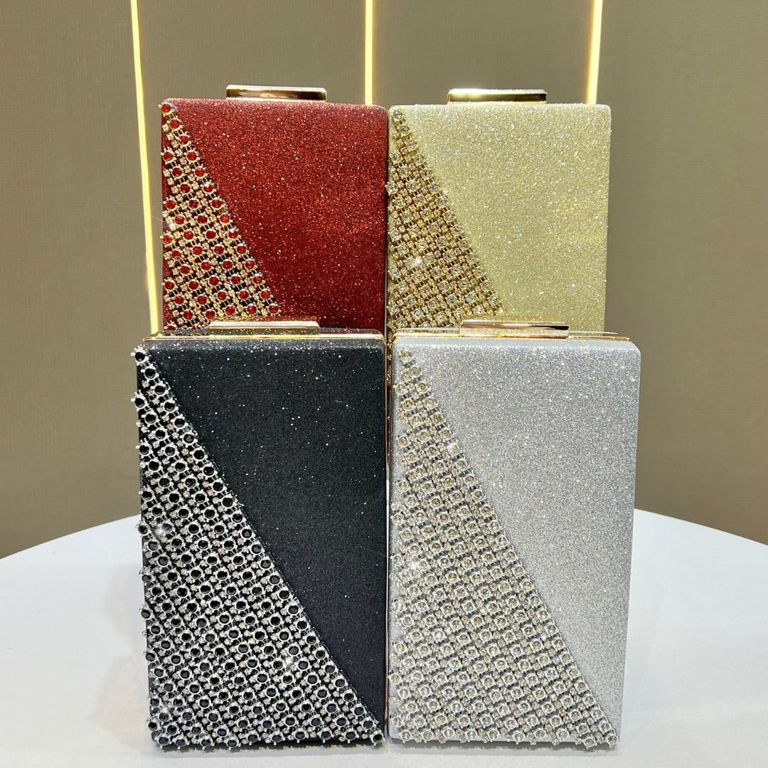 Kristallbesetzte Box-Clutch