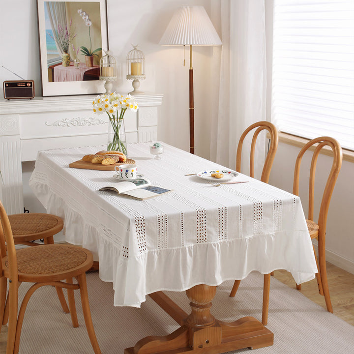 Strukturierte Spitzen-Tischdecke