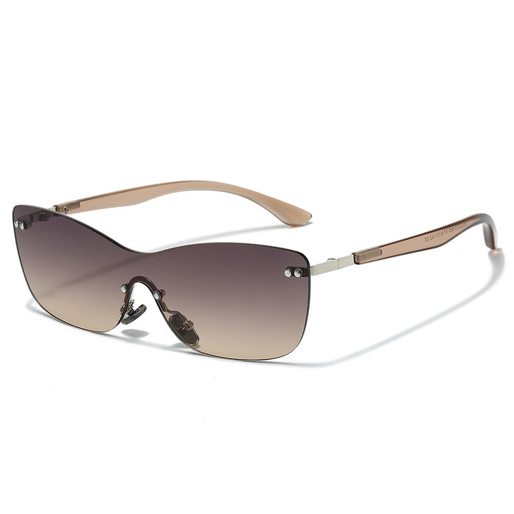Modische Übergröße Cat-Eye Sonnenbrille Karnz