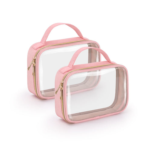 Damen durchsichtige Kosmetiktaschen Set Karnz
