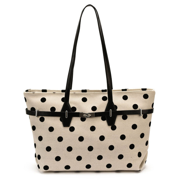 Polka Dot Canvas Tasche