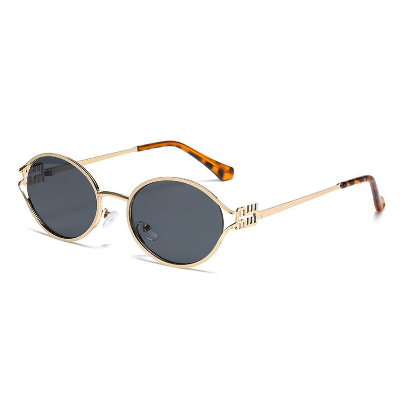 Damen elegante Cat-Eye Sonnenbrille mit feinem Metallrahmen Karnz