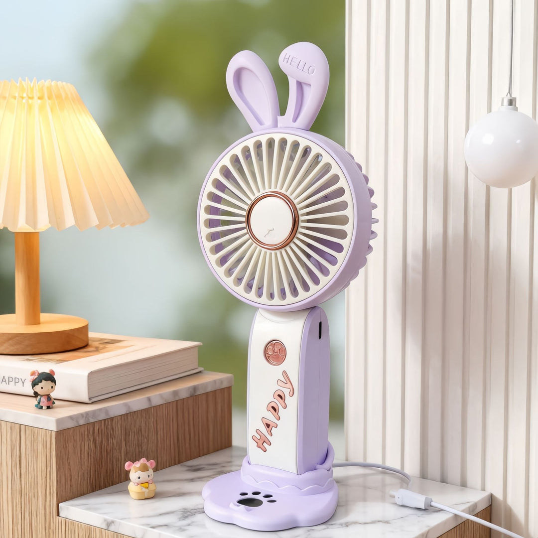 Damen Tragbarer USB Handventilator mit süßem Bärenmotiv Karnz