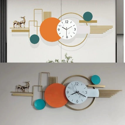 Moderne Künstlerische Wanduhr mit geometrischem Design Karnz