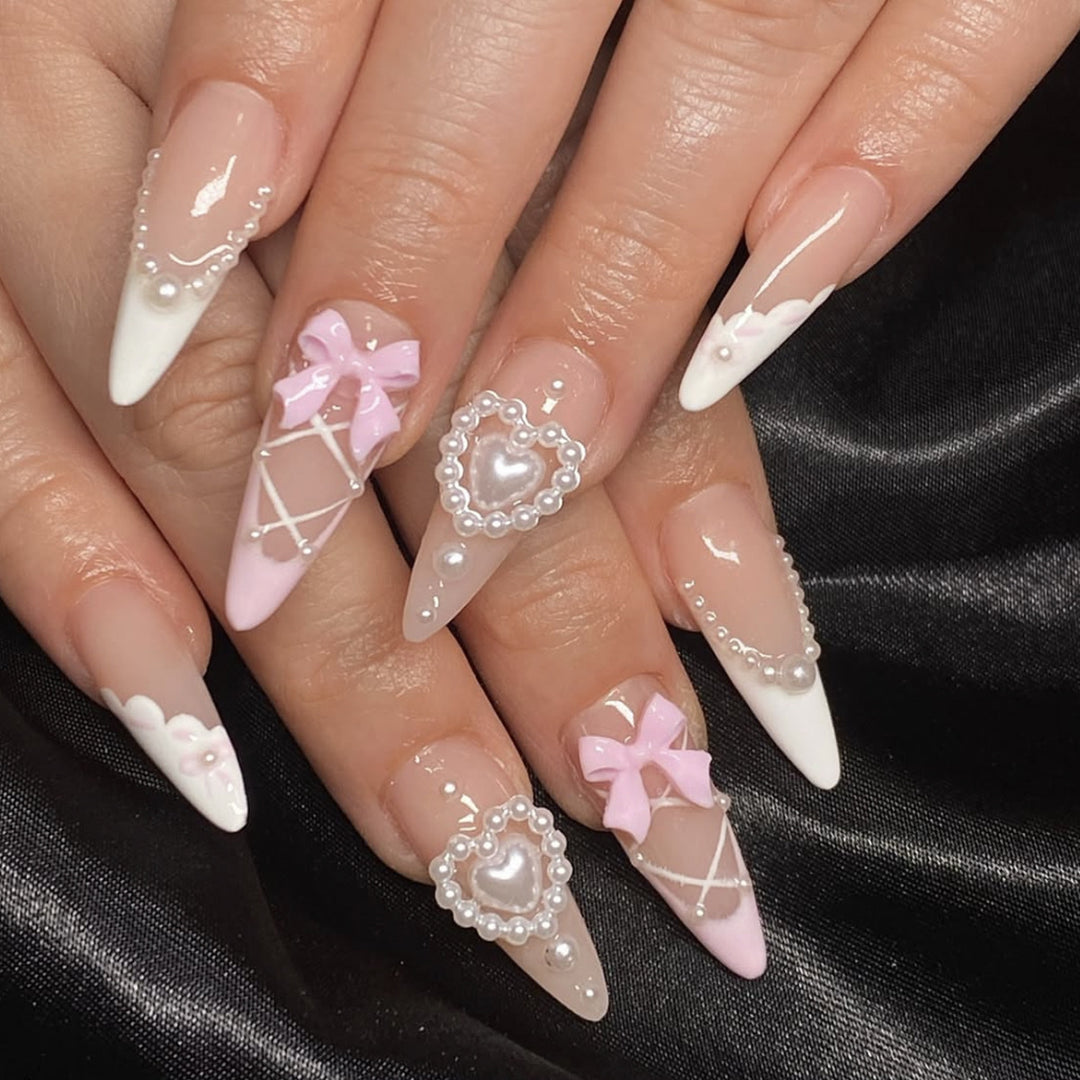 Dekorative Acryl-Stiletto-Nagelkunst-Erweiterungen Karnz