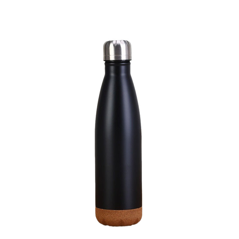Damen stilvolle Edelstahl Isolierflasche mit Korkboden Karnz