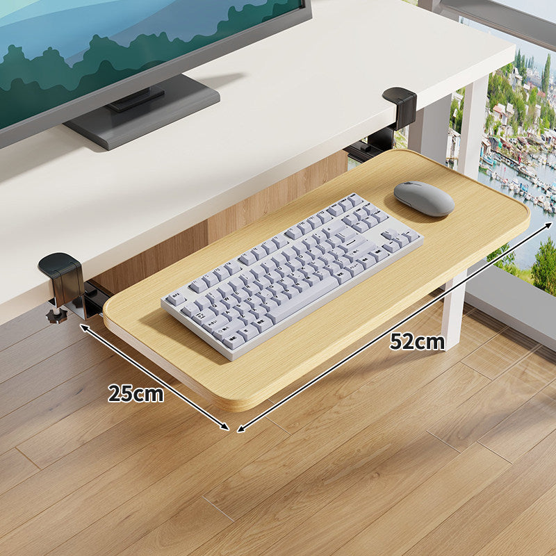 Schraubmontierte Gleitschiene Ergonomische Holzmaserung Tastatur- & Mausplattform