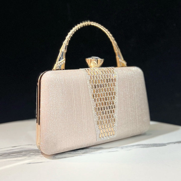 Funkelnde Kristallverzierte Handtasche
