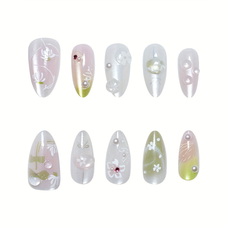 Floral Eleganz Press-On Nagelset Karnz