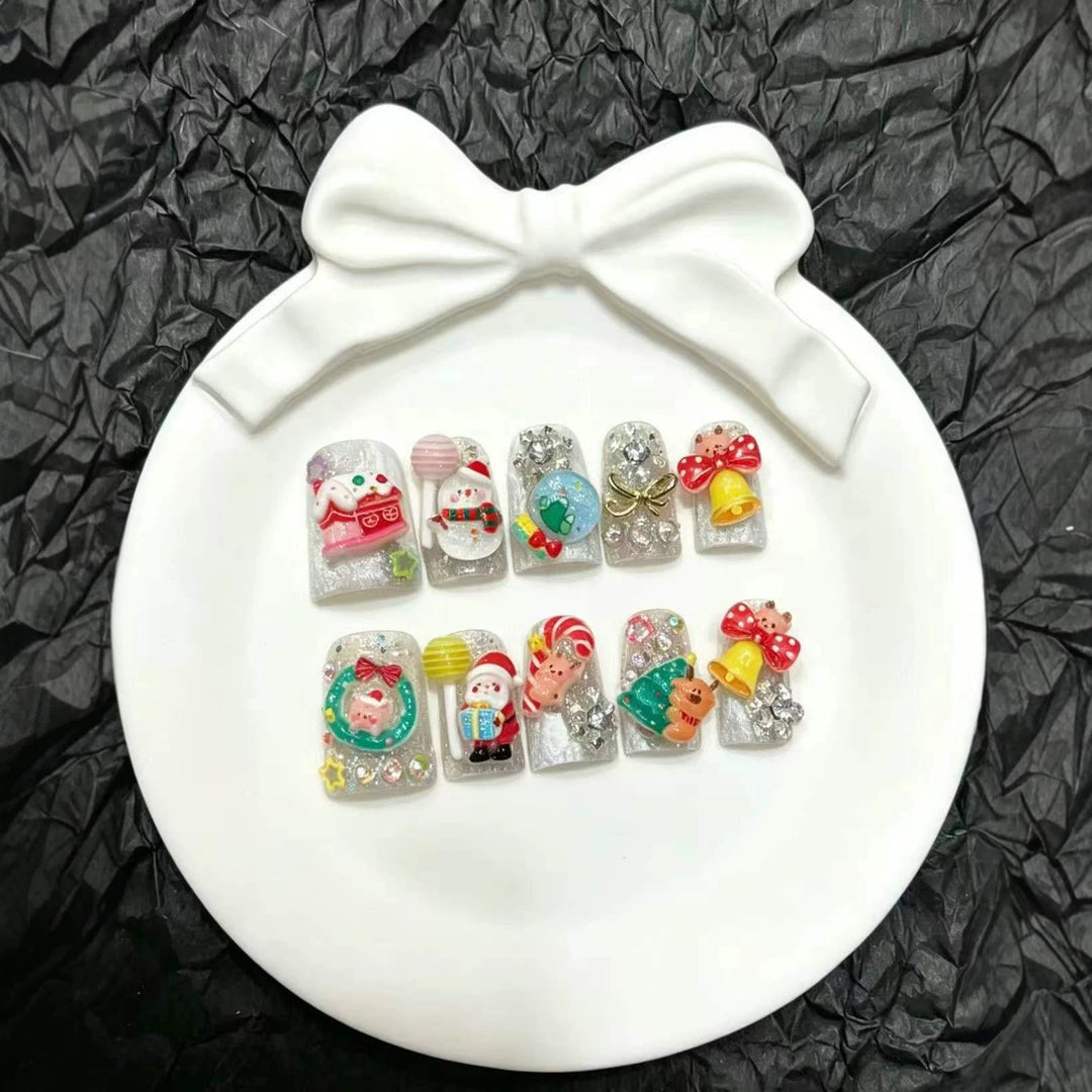 Dekoratives, saisonales Press-On Nagelkunst-Set