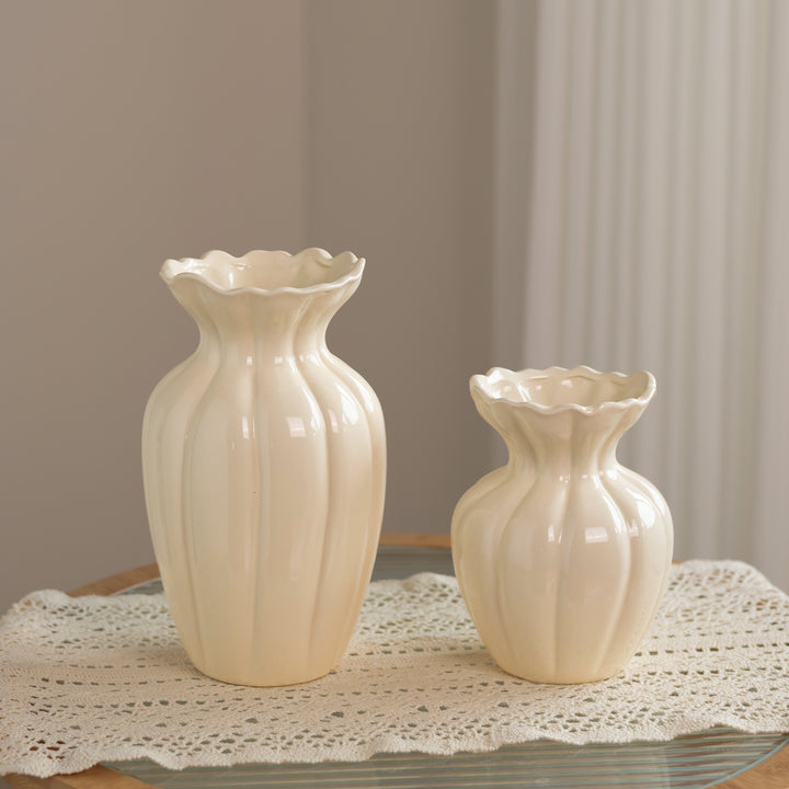 Elegante Ausgestellte Keramikblume Vase