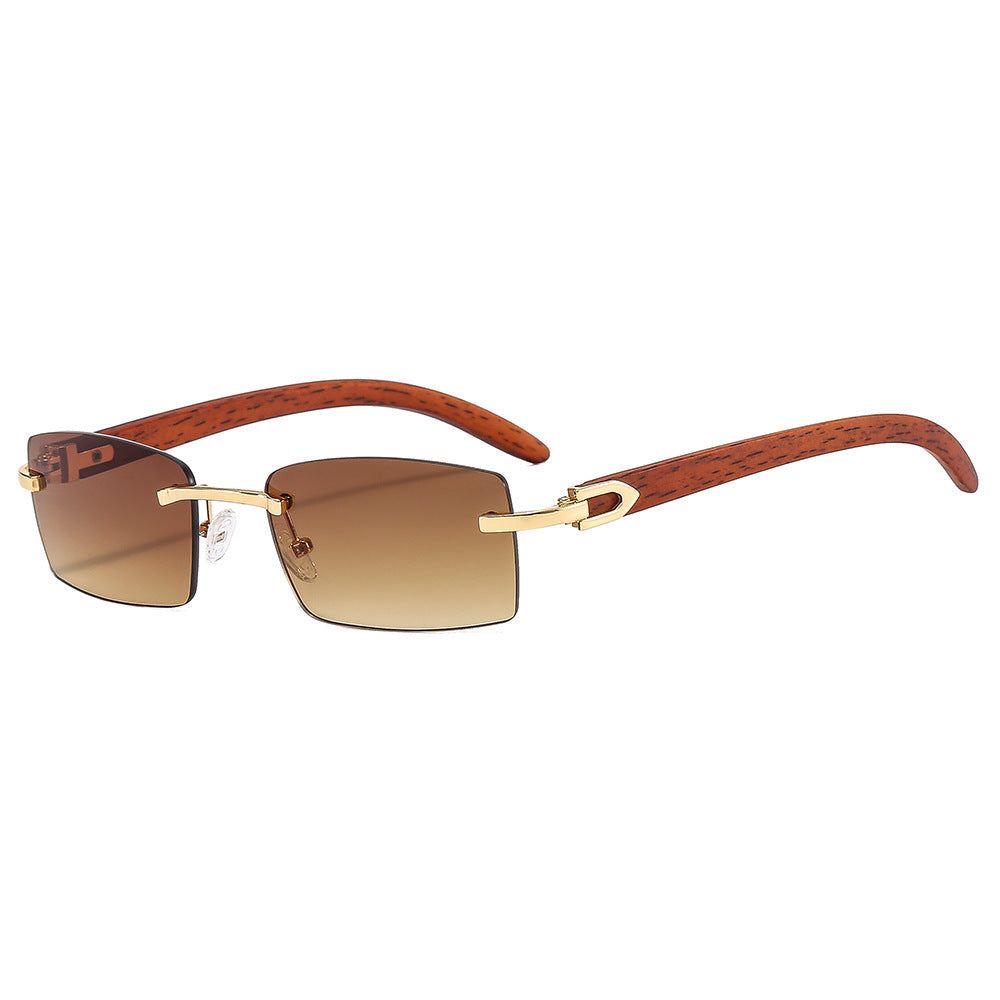 Stylische Holzgriff Quadratische Sonnenbrille Karnz