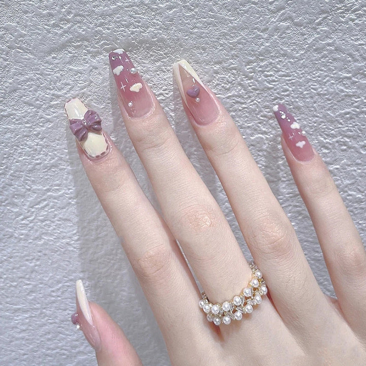 Künstliche Glamouröse Herz-Nagelspitzen Karnz
