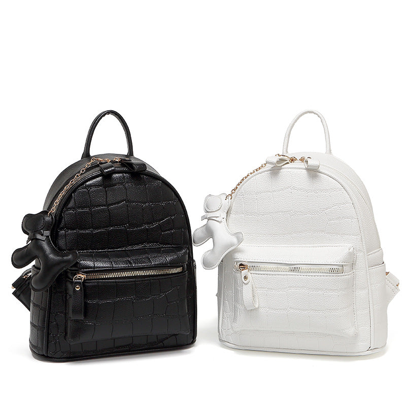 Krokodil-Prägung Mini Chic Rucksack Karnz
