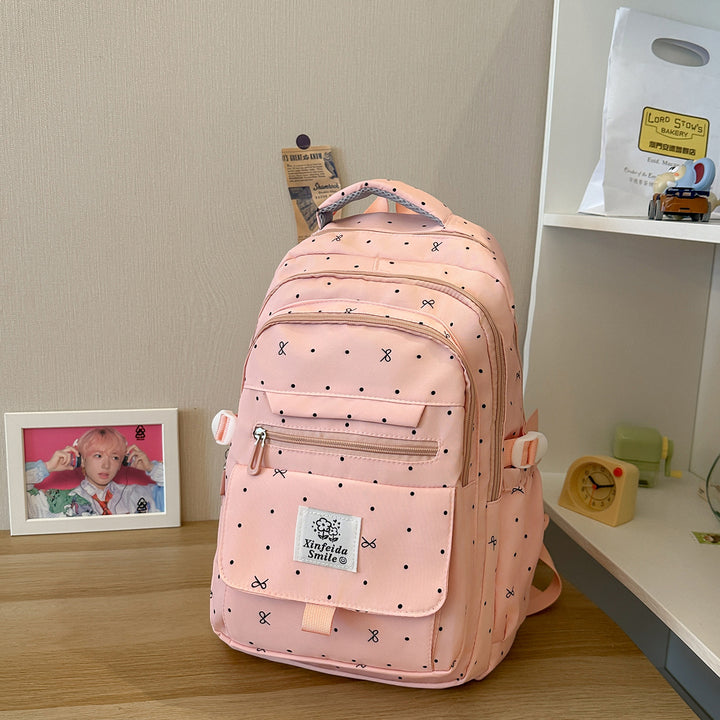 Multi-Taschen Gemusterter Rucksack Karnz