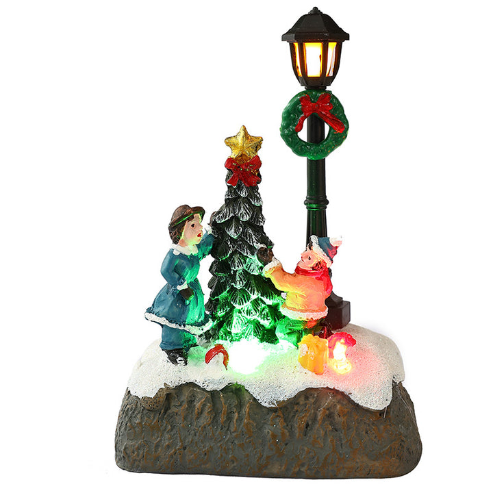 Nostalgische Weihnachtsdorf Szene Karnz