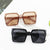Damen Modische quadratische Sonnenbrille mit stylischem zweifarbigen Rahmen Karnz