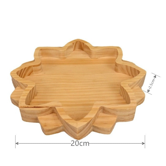 Dekoratives Holzserviertablett