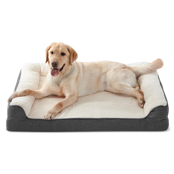 Orthopädisches Hundebett mit Rückenlehne