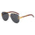 Damen modische Piloten-Sonnenbrille mit luxuriösen Metallakzenten und Holzdetails Karnz