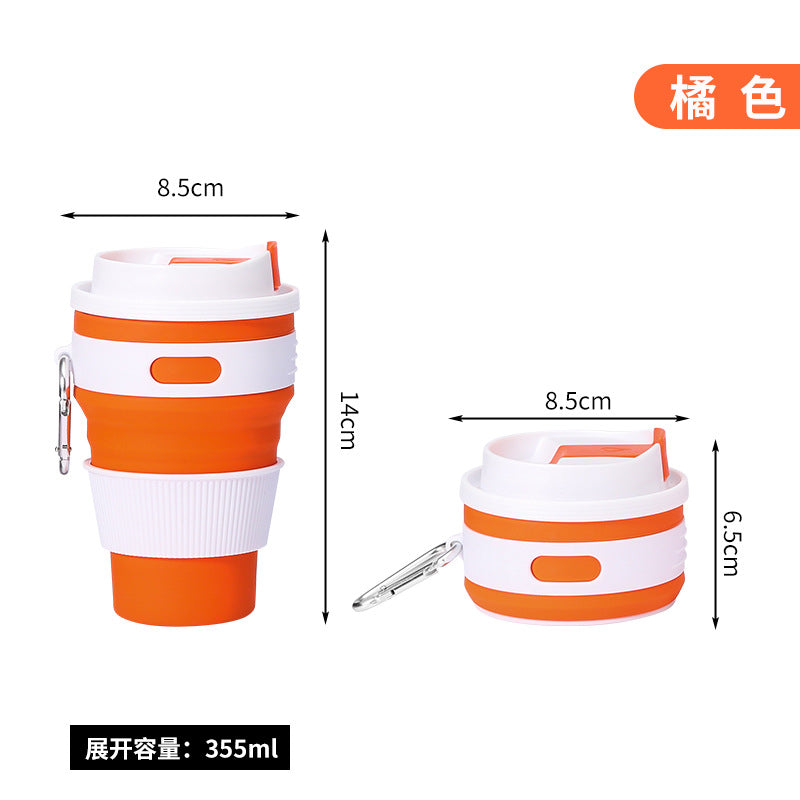 Unisex Faltbecher mit praktischem Karabiner Karnz