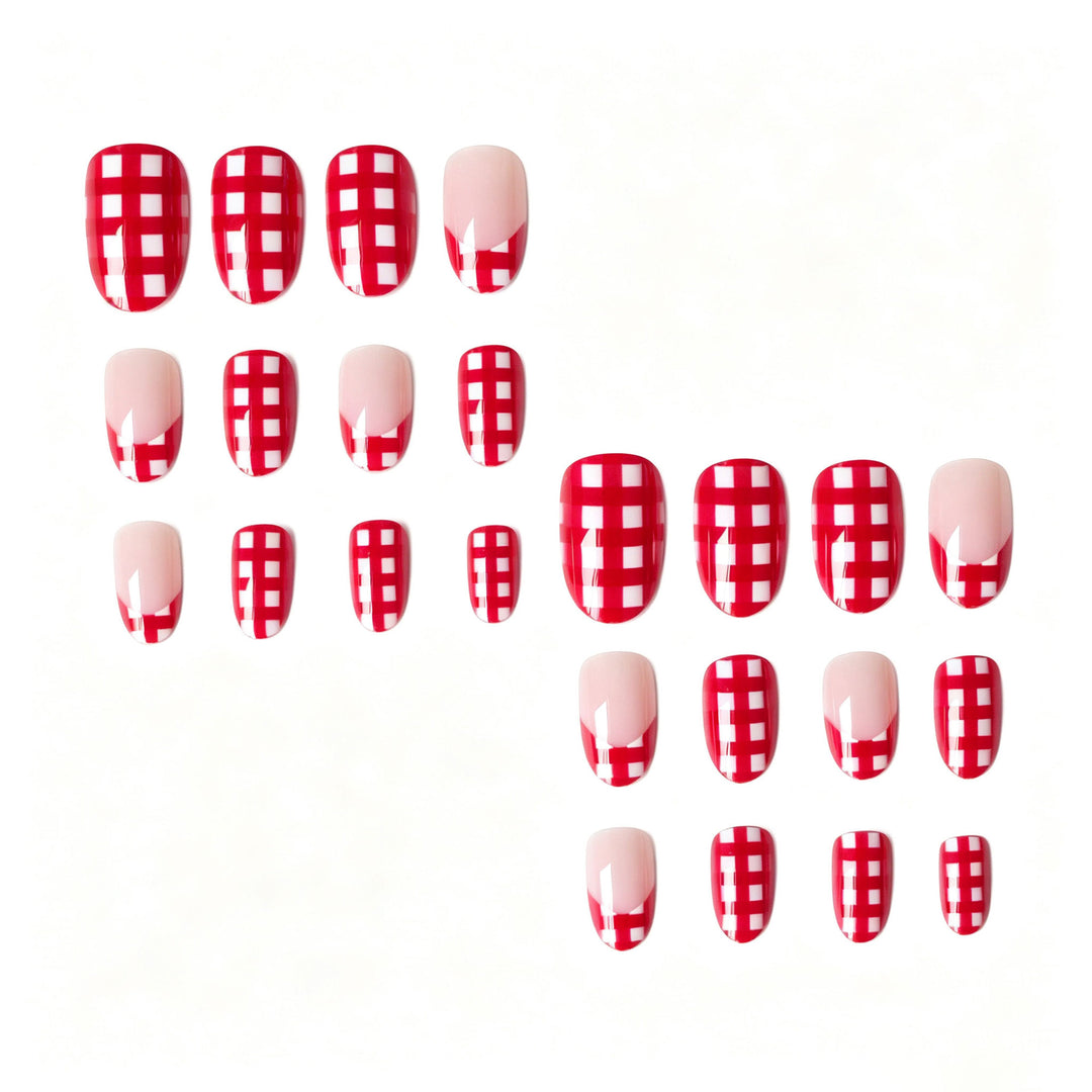 Stylisches Karomuster Nagelkunst