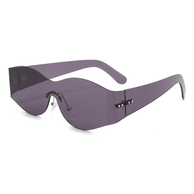 Damen modische Sonnenbrille im futuristischen Look Karnz