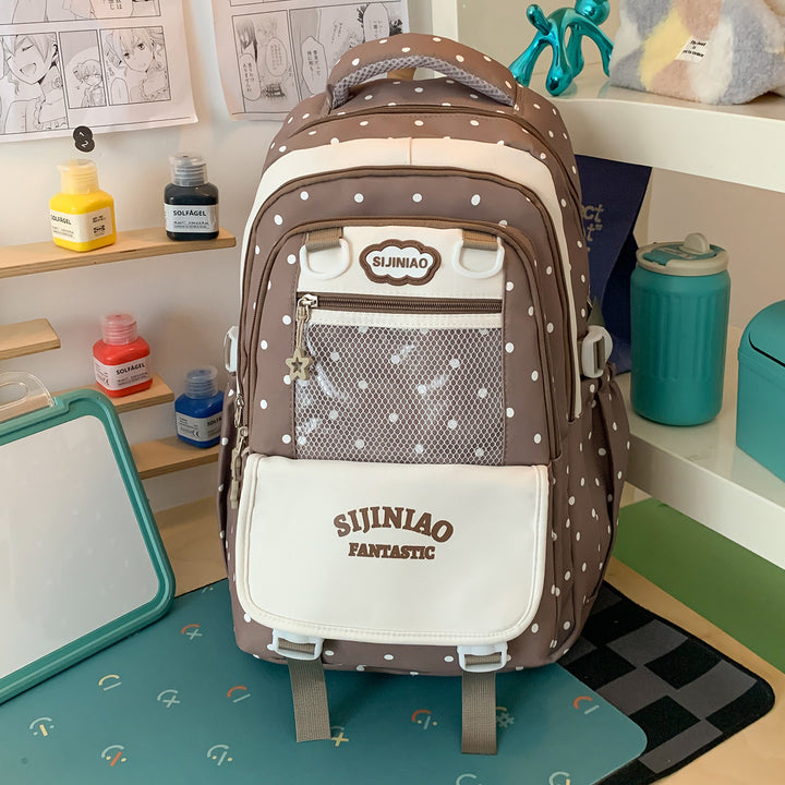 Stylische Pünktchen Schultasche Karnz